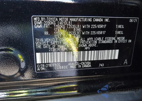 2021 Toyota Rav4 Le from USA, damaged, VIN 2T3H1RFV2MC145647